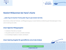 Tablet Screenshot of hansiskueche.de